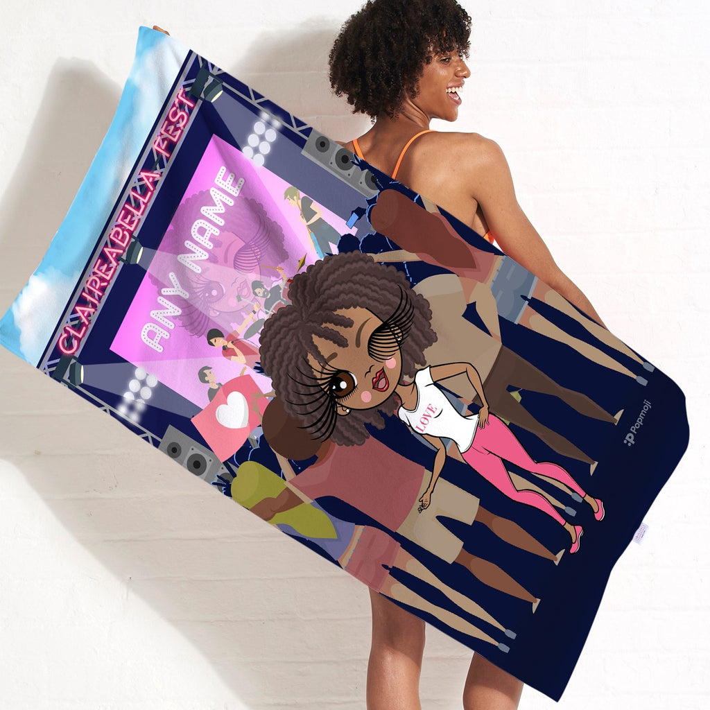 Womens Personalized Party Fest Beach Towel