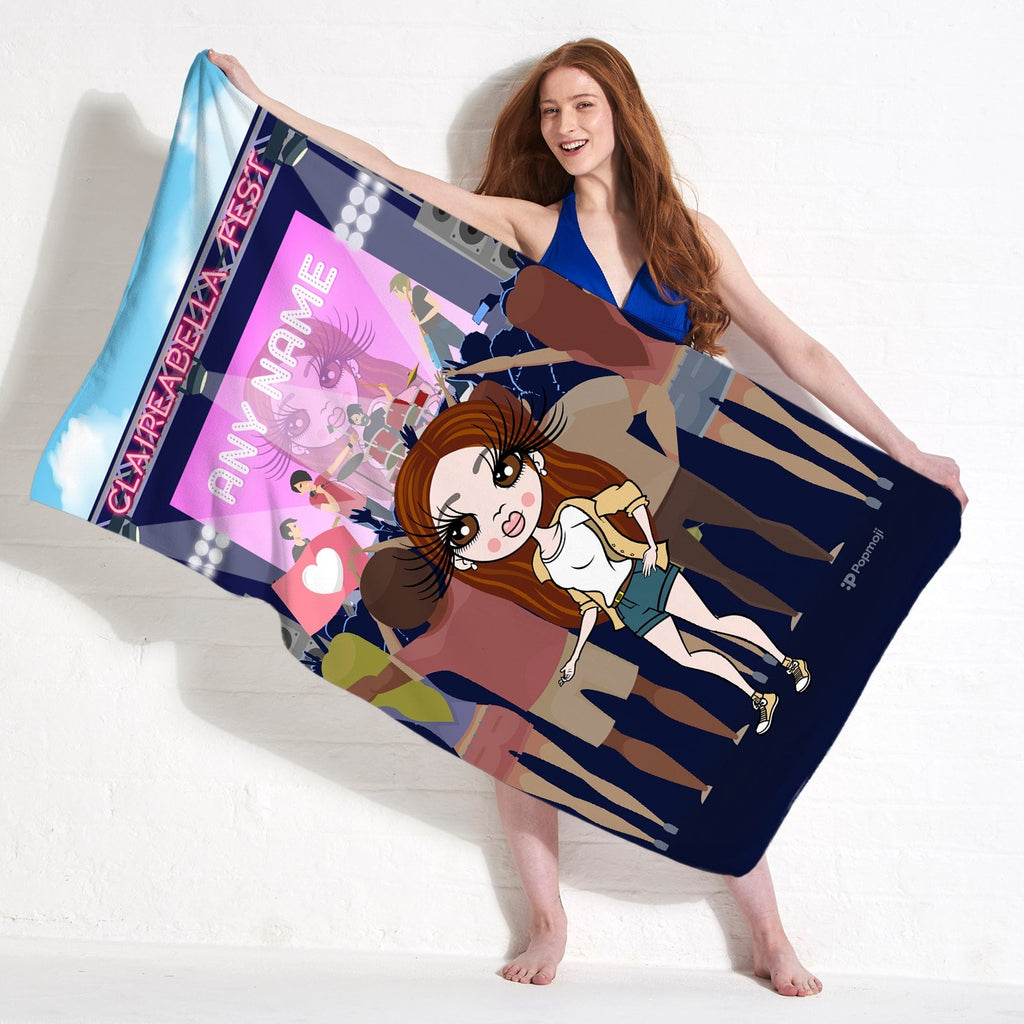 Womens Personalized Party Fest Beach Towel