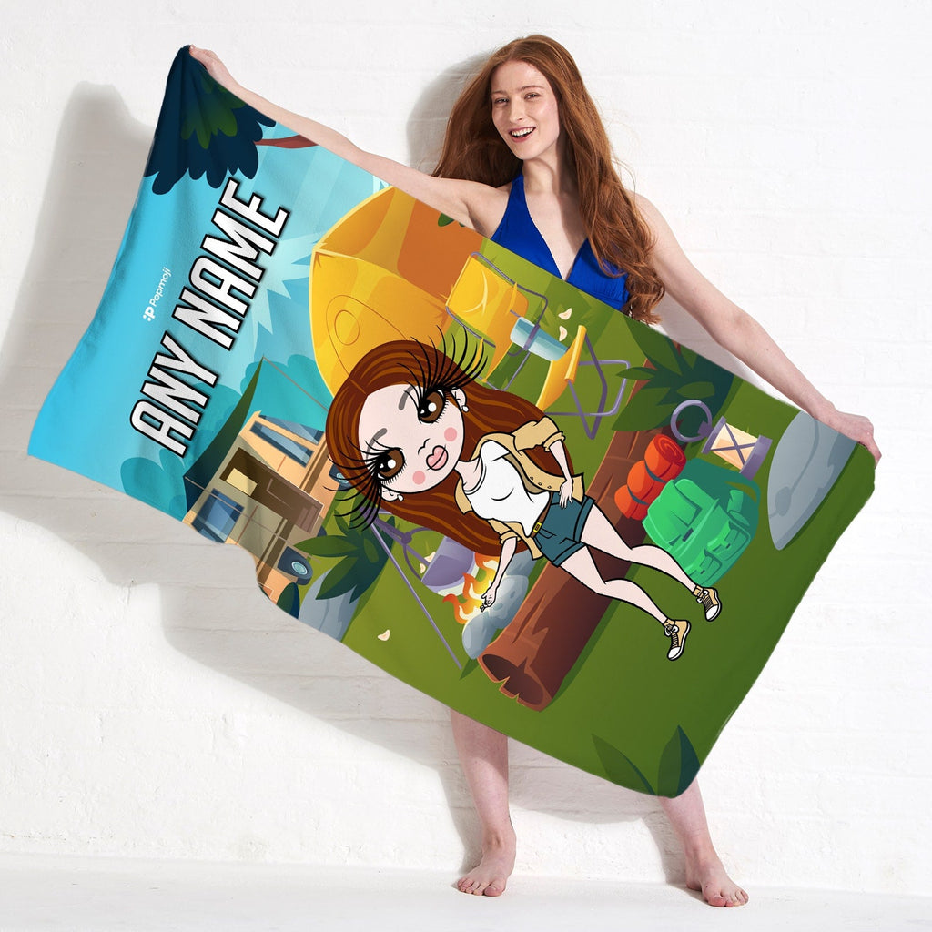 Womens Personalized Camping Beach Towel