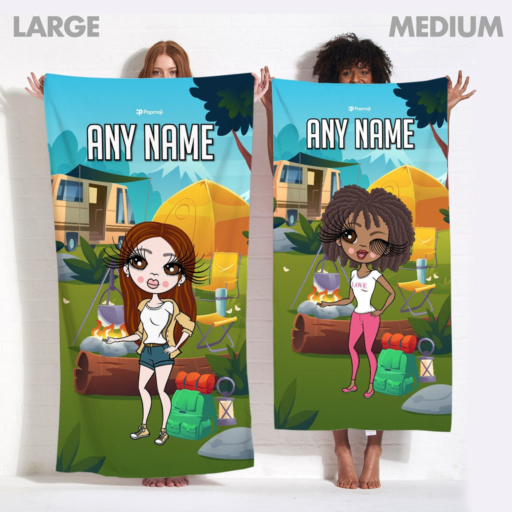Womens Personalized Camping Beach Towel