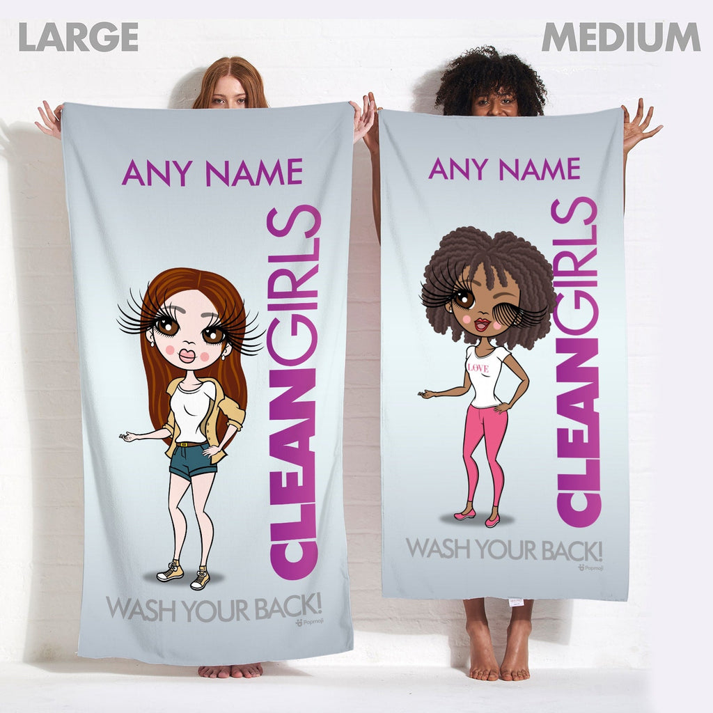 Womens Personalized Clean Girls Beach Towel