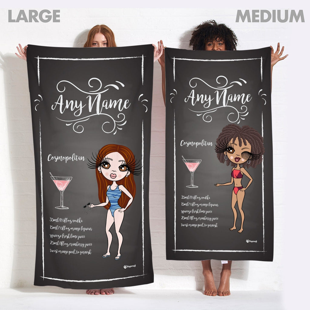 Womens Personalized Cosmopolitan Beach Towel