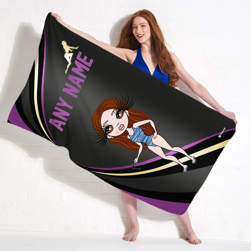 Womens Personalized Dark Fruits Beach Towel