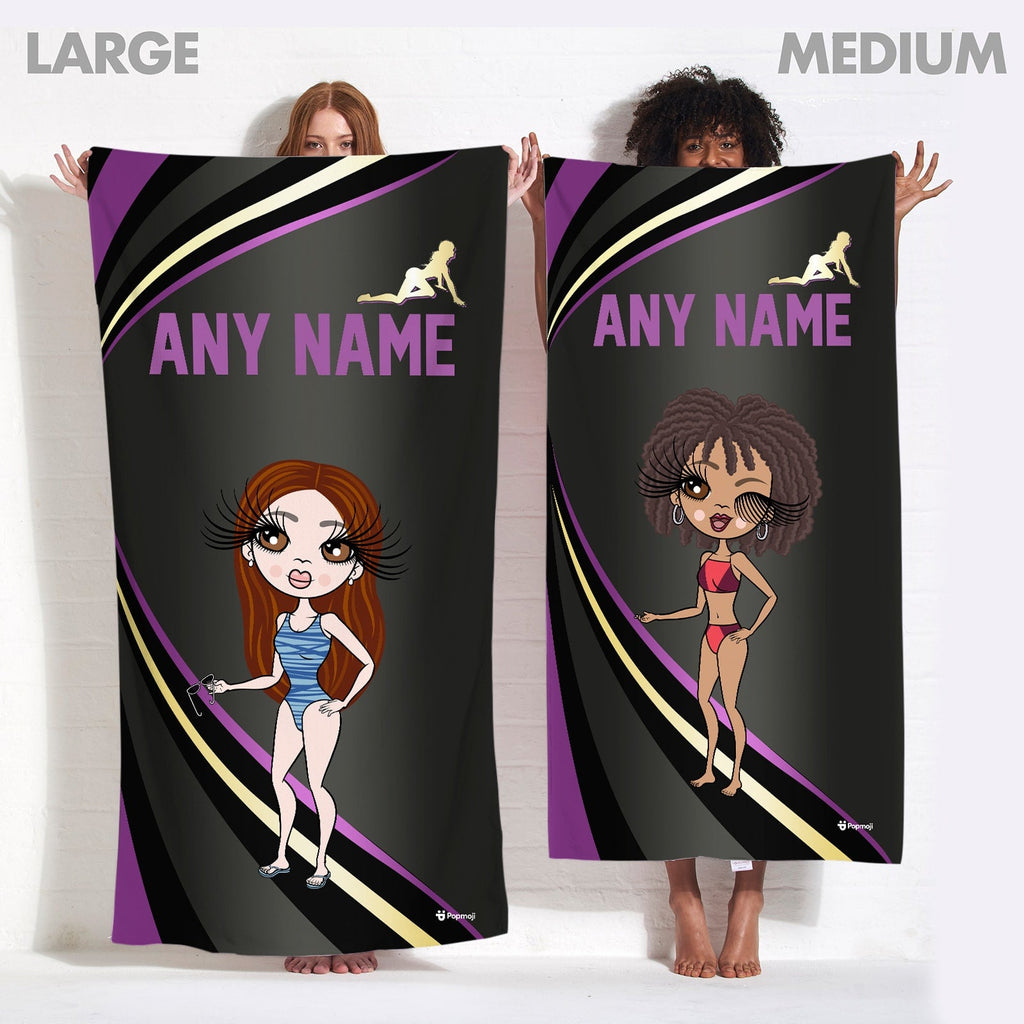 Womens Personalized Dark Fruits Beach Towel