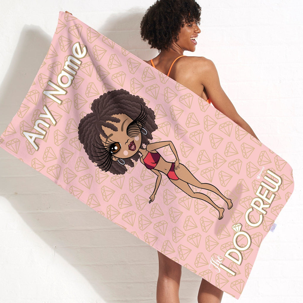 Womens Personalized I Do Crew Beach Towel