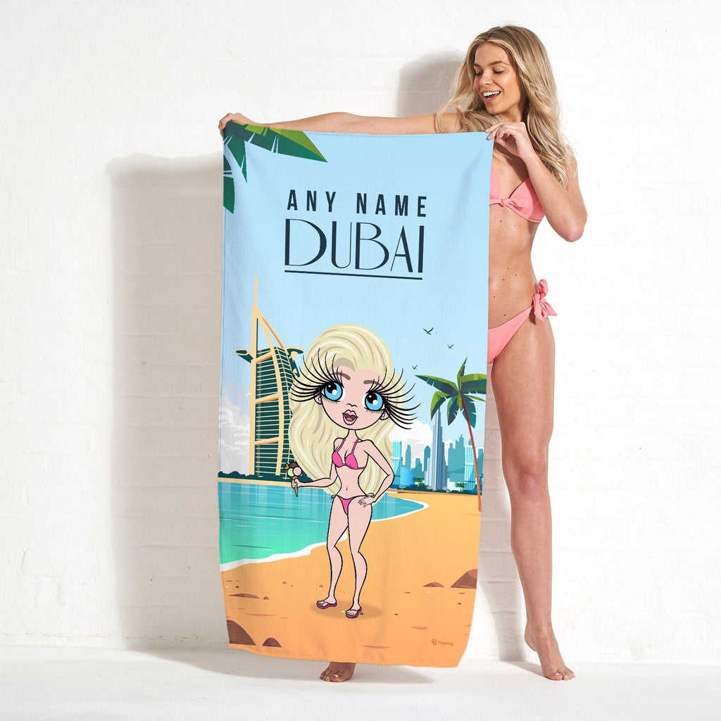 Womens Personalized Dubai Beach Towel