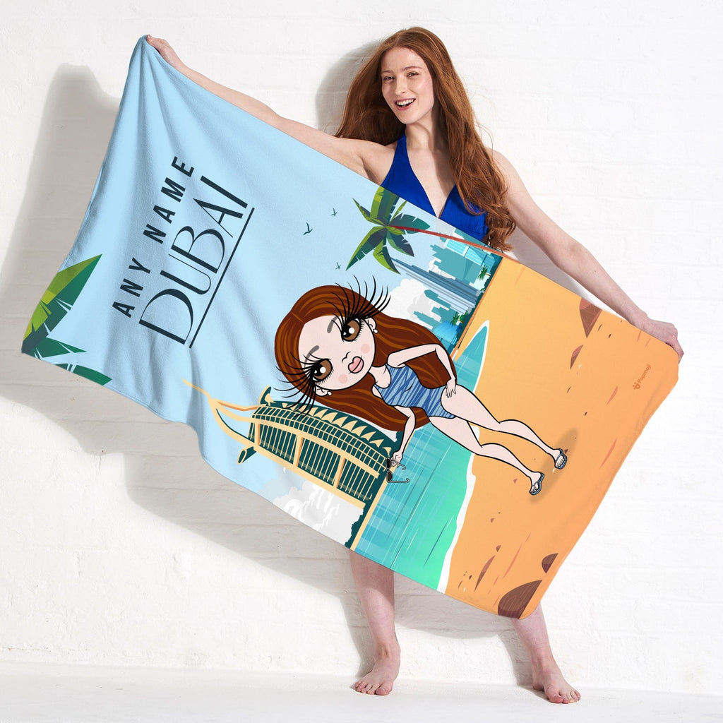 Womens Personalized Dubai Beach Towel