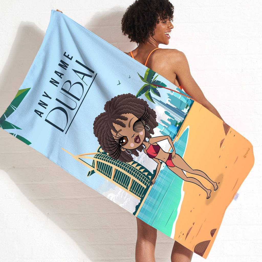 Womens Personalized Dubai Beach Towel