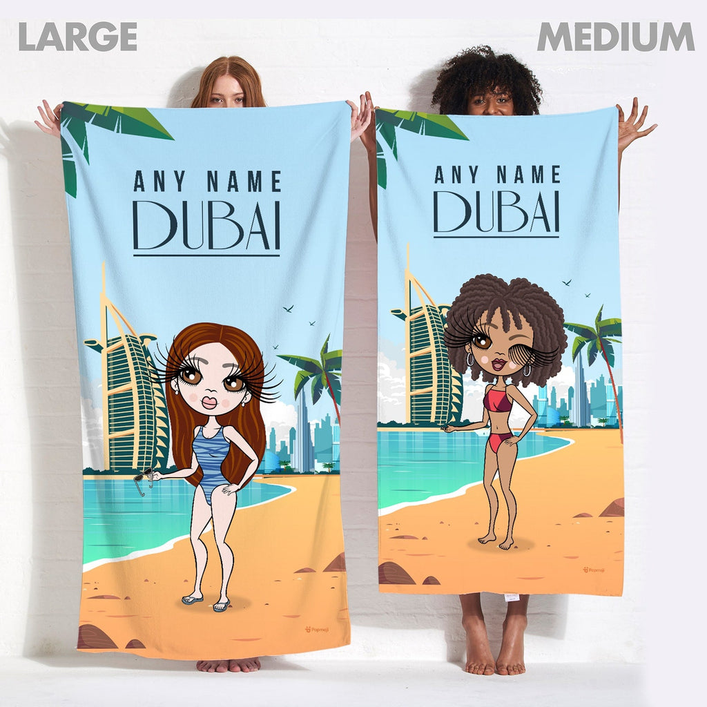 Womens Personalized Dubai Beach Towel