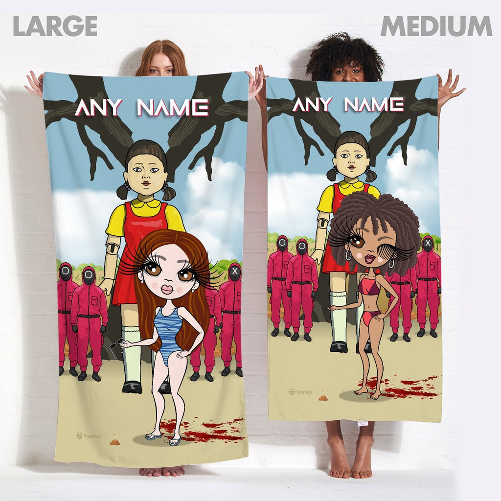 Womens Personalized Eliminated Beach Towel
