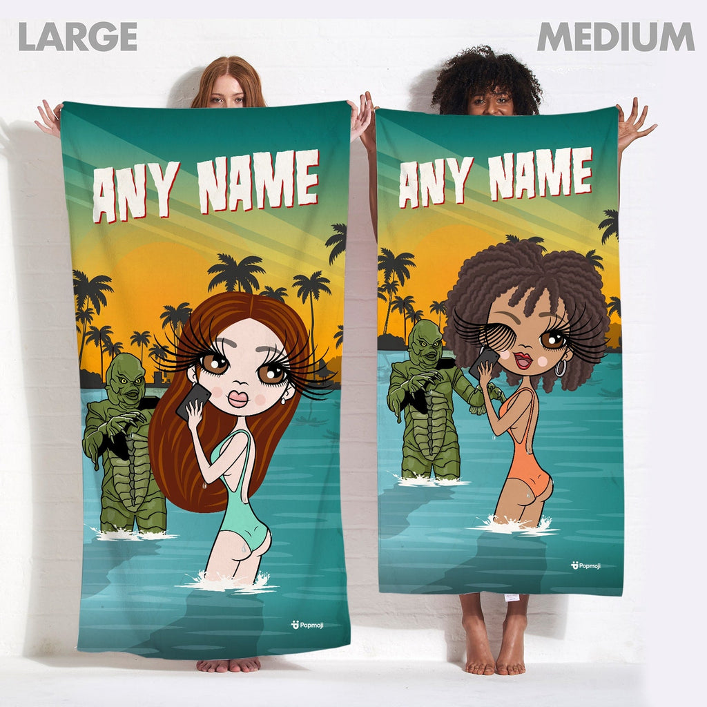 Womens Personalized Sea Creature Beach Towel