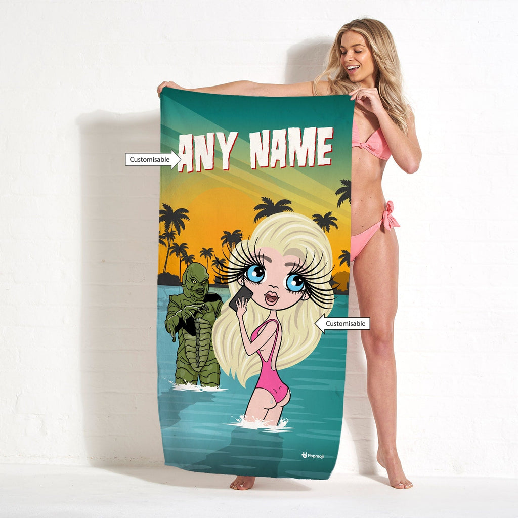 Womens Personalized Sea Creature Beach Towel