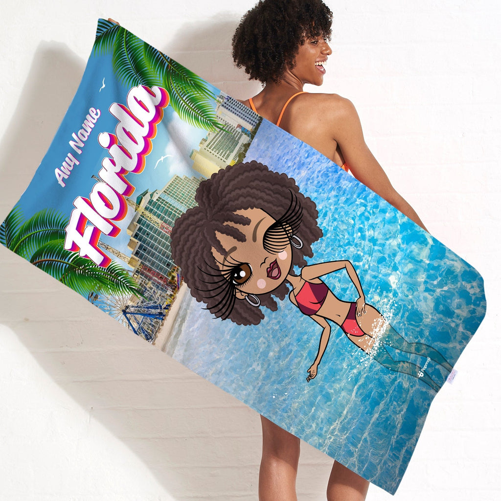 Womens Personalized Florida Beach Towel