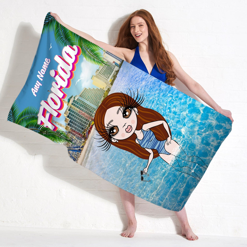 Womens Personalized Florida Beach Towel