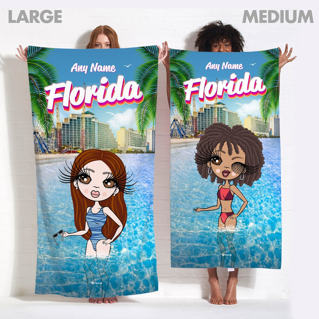 Womens Personalized Florida Beach Towel