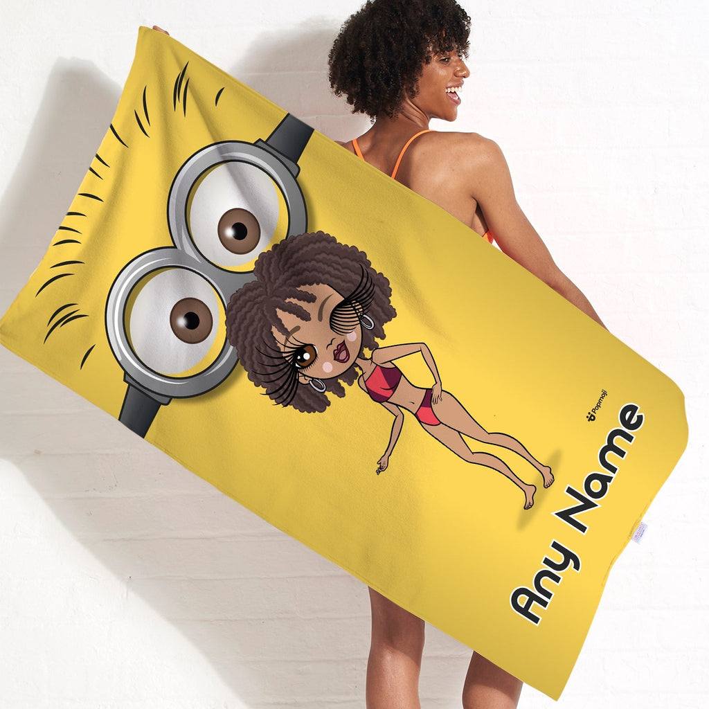 Womens Personalized Google Eyes Beach Towel