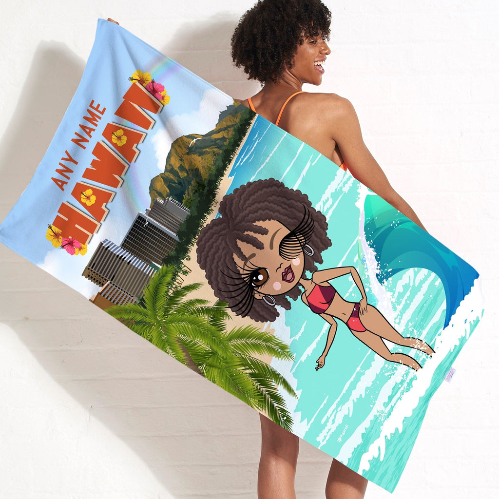 Womens Personalized Hawaii Beach Towel