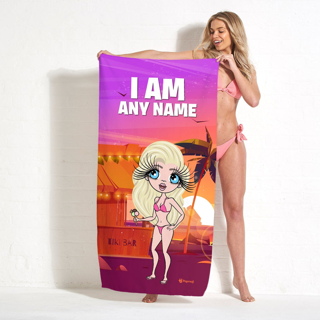 Womens Personalized I Am Beach Towel