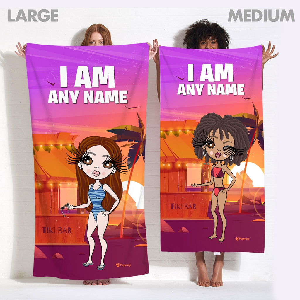 Womens Personalized I Am Beach Towel