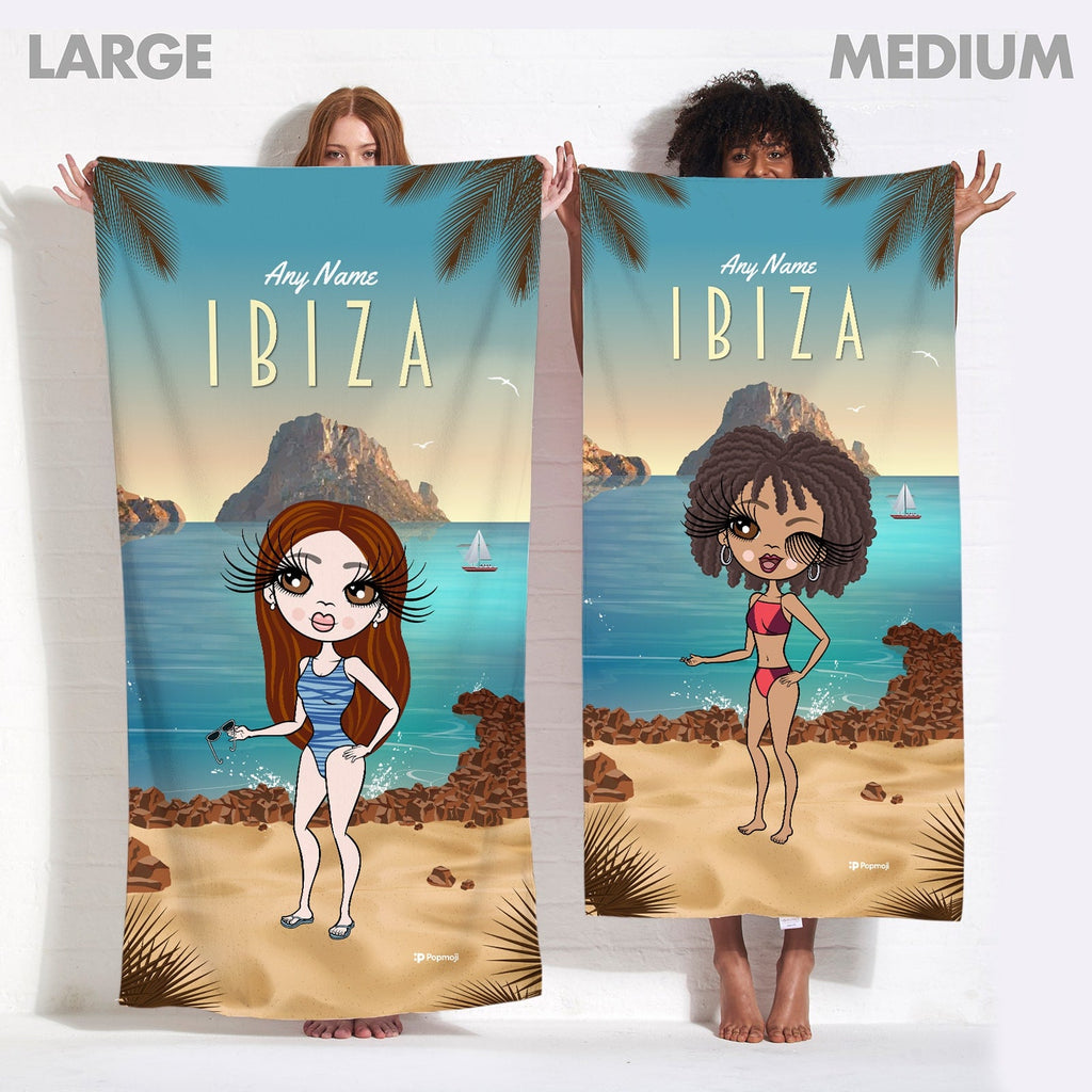 Womens Personalized Ibiza Beach Towel