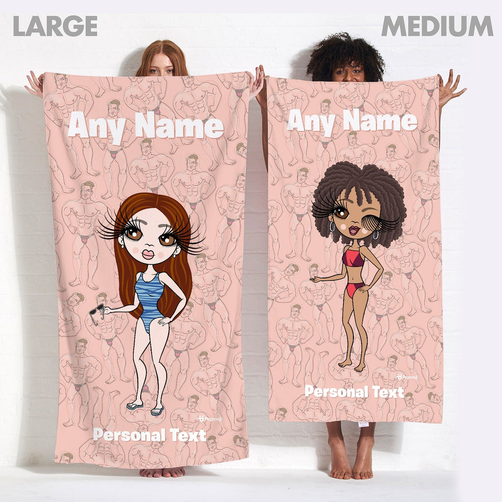 Womens Personalized Inflatable Hunks Beach Towel