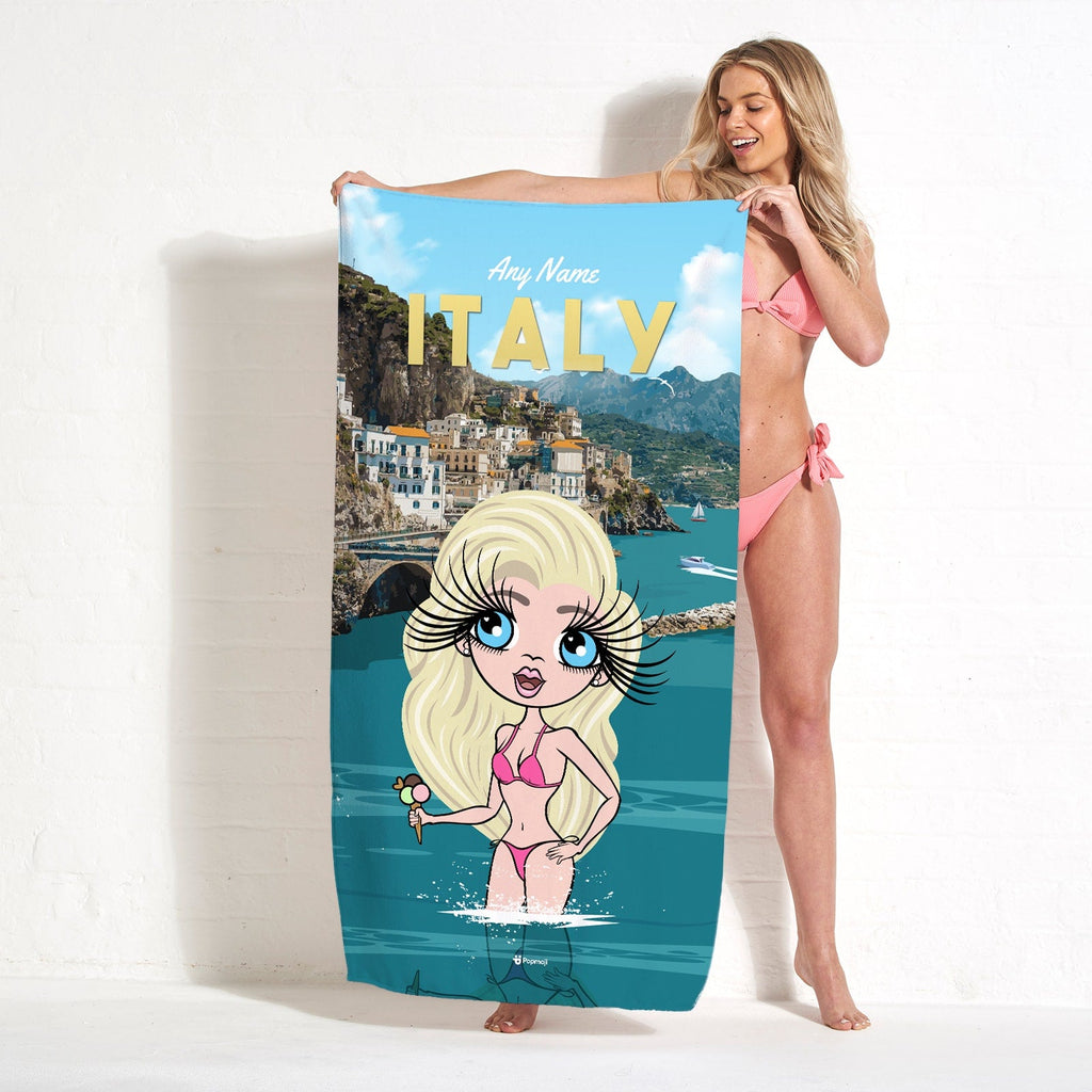 Womens Personalized Italy Beach Towel
