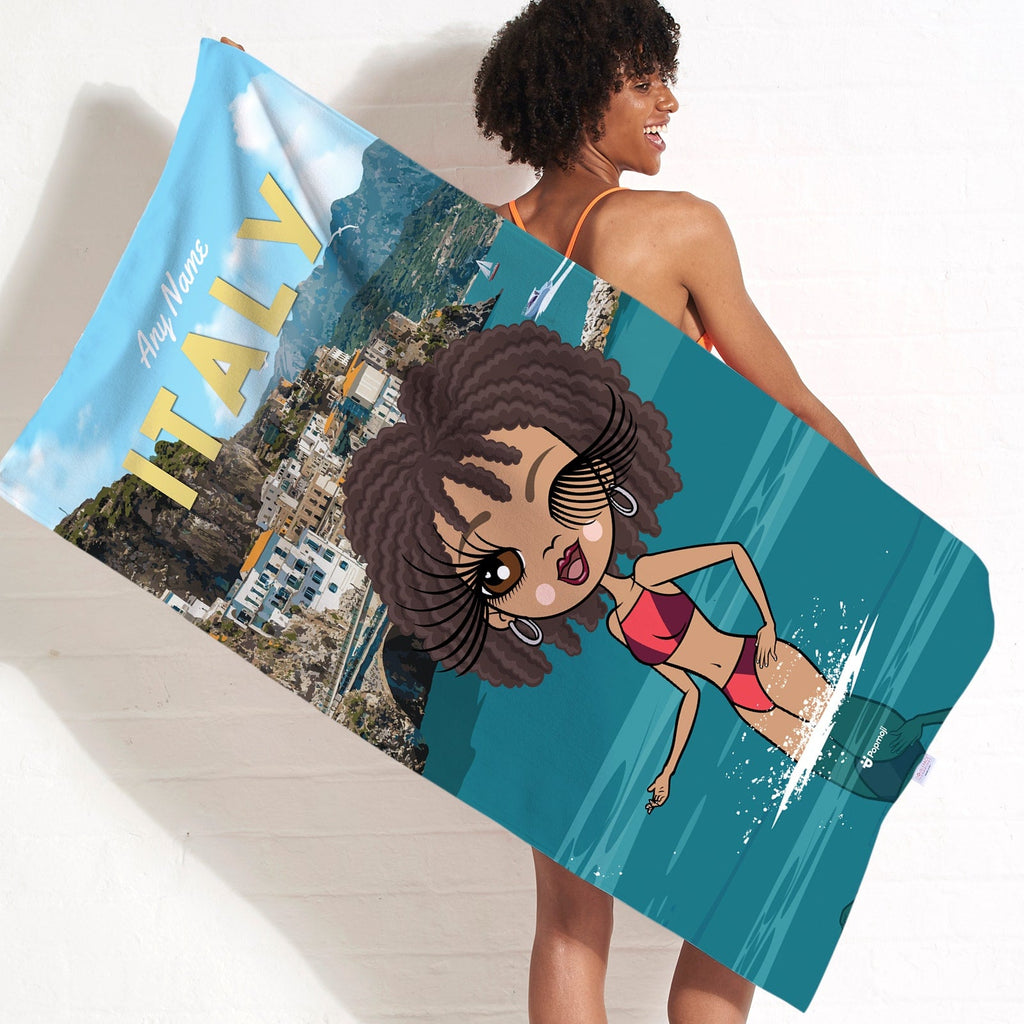 Womens Personalized Italy Beach Towel