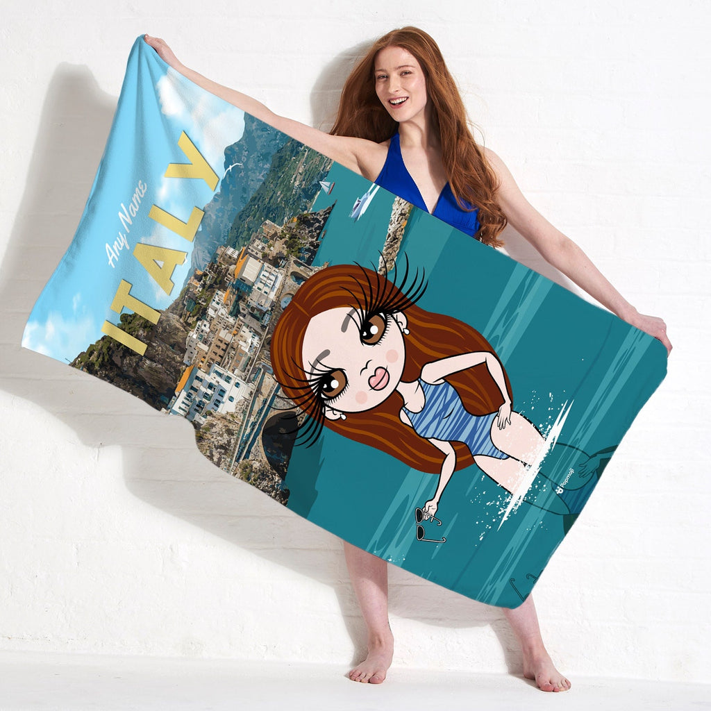 Womens Personalized Italy Beach Towel