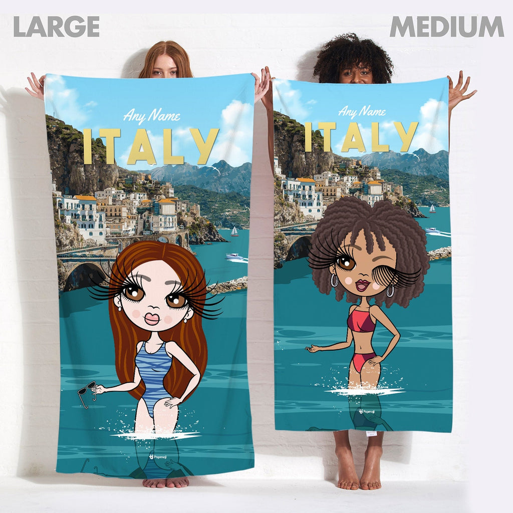 Womens Personalized Italy Beach Towel