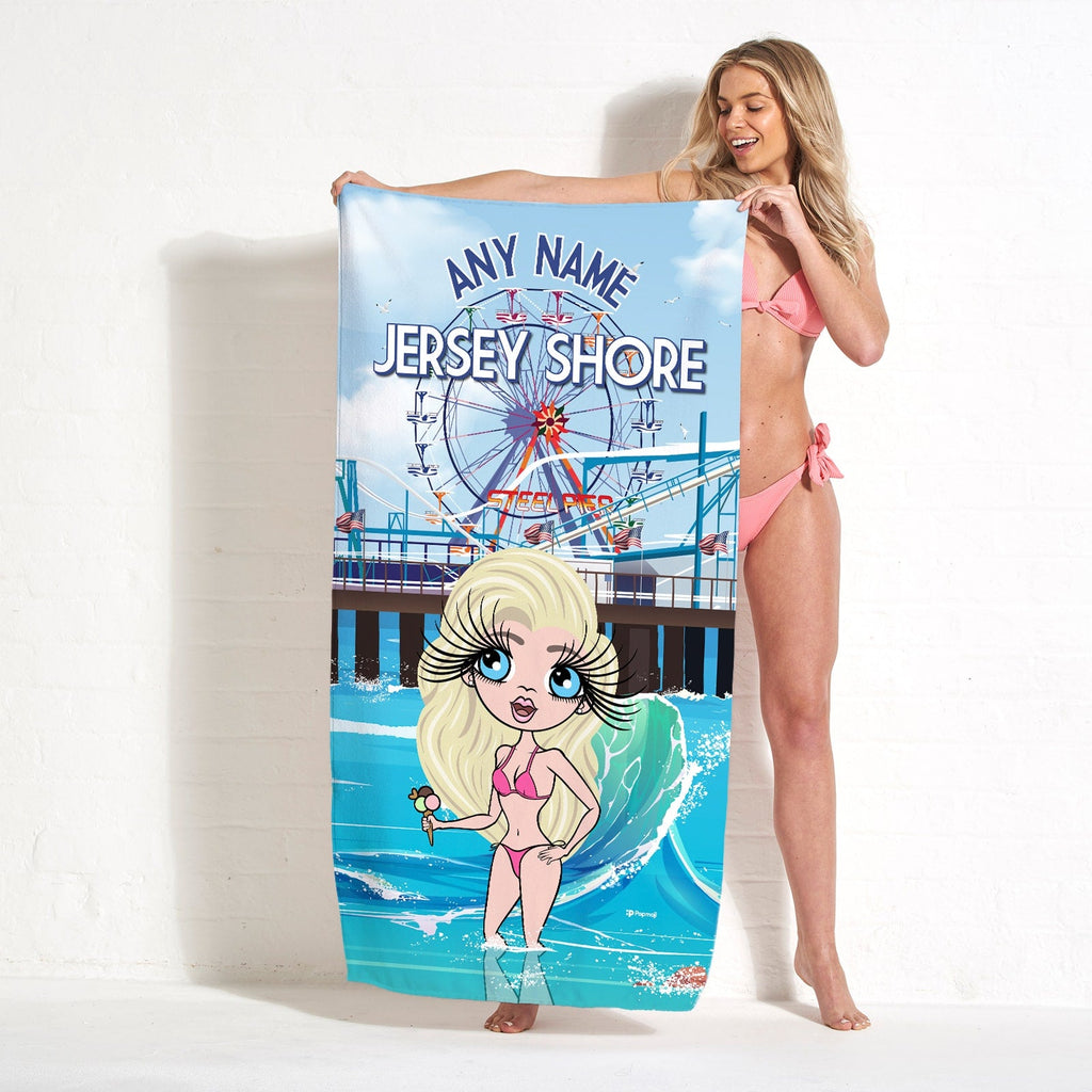 Womens Personalized Jersey Shore Beach Towel