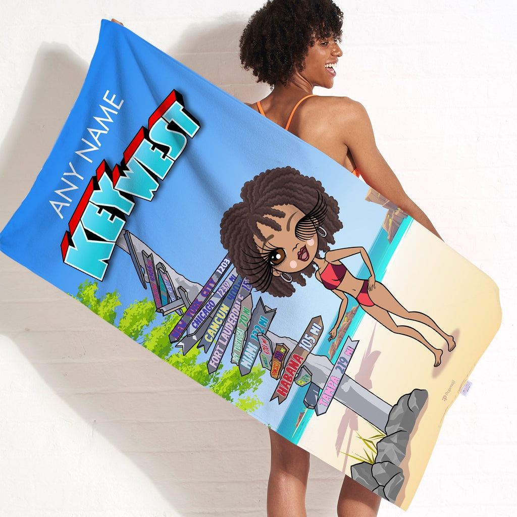 Womens Personalized Key West Beach Towel