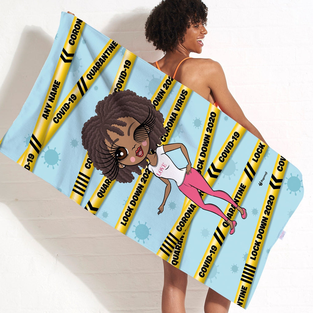 Womens Personalized Lock Down Beach Towel