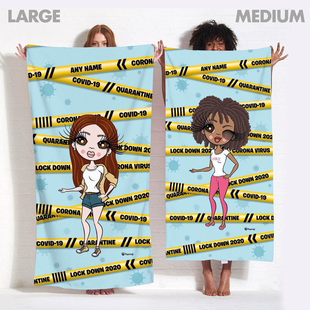 Womens Personalized Lock Down Beach Towel
