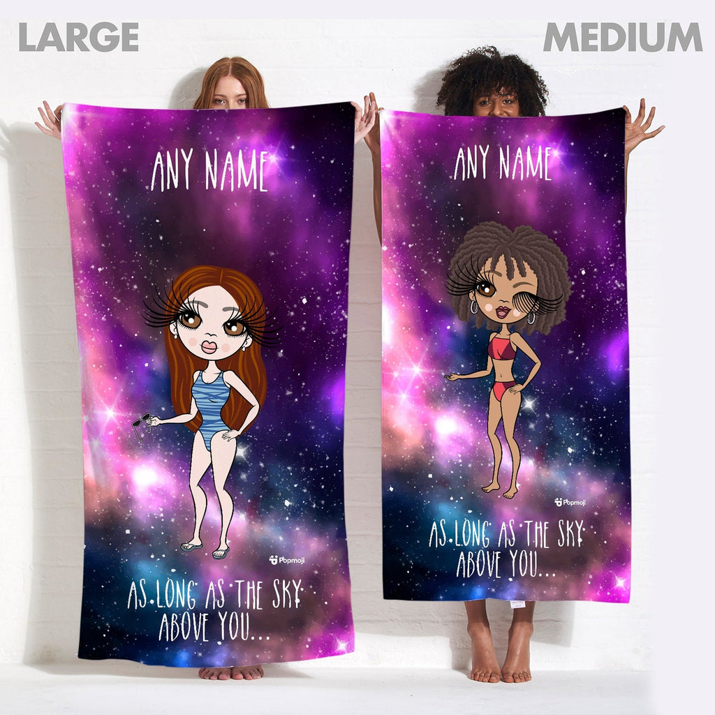 Womens Personalized Love Until The Stars Beach Towel