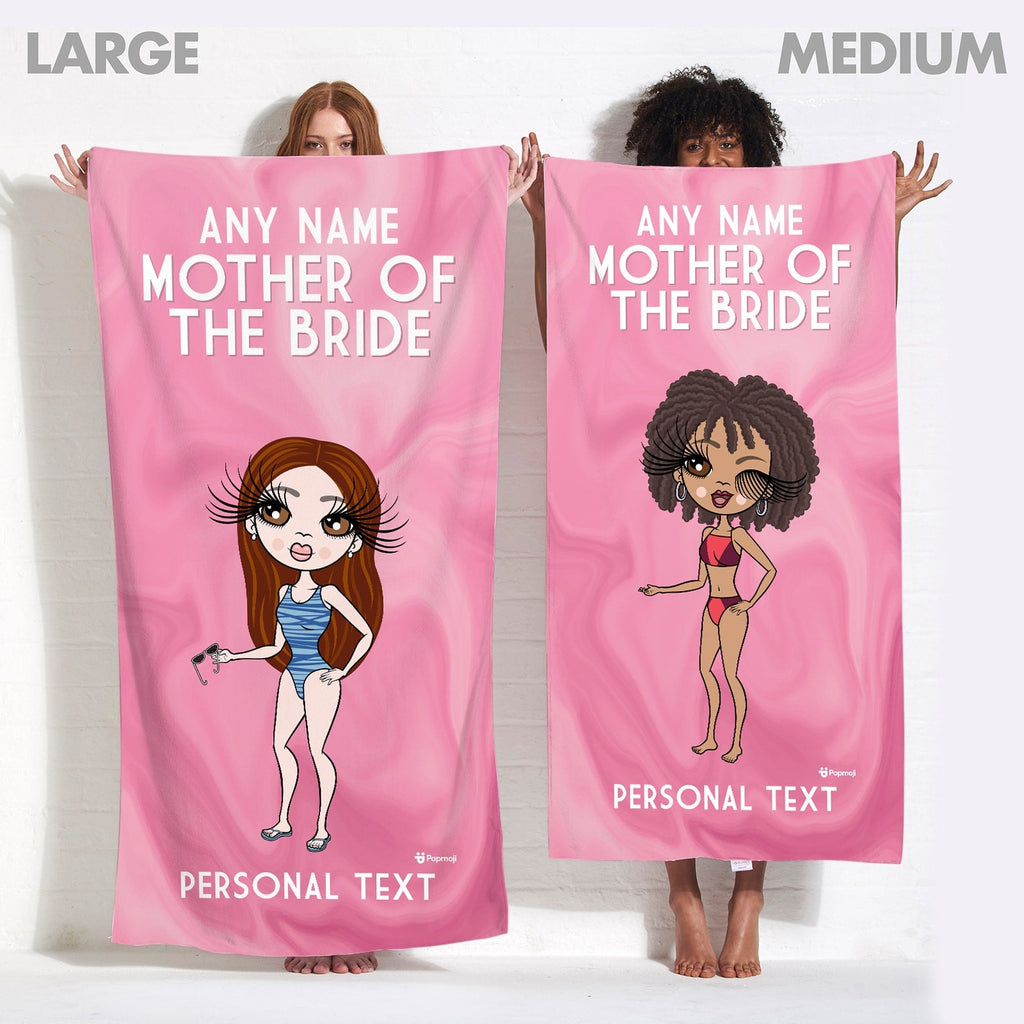 Womens Personalized Mother Of Bride Beach Towel