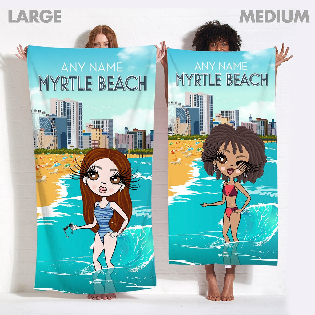 Womens Personalized Myrtle Beach Towel