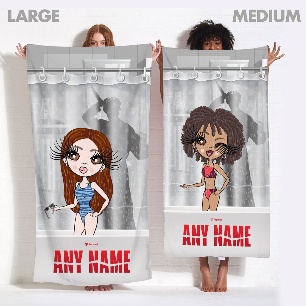 Womens Personalized Psycho Shower Stalker Beach Towel