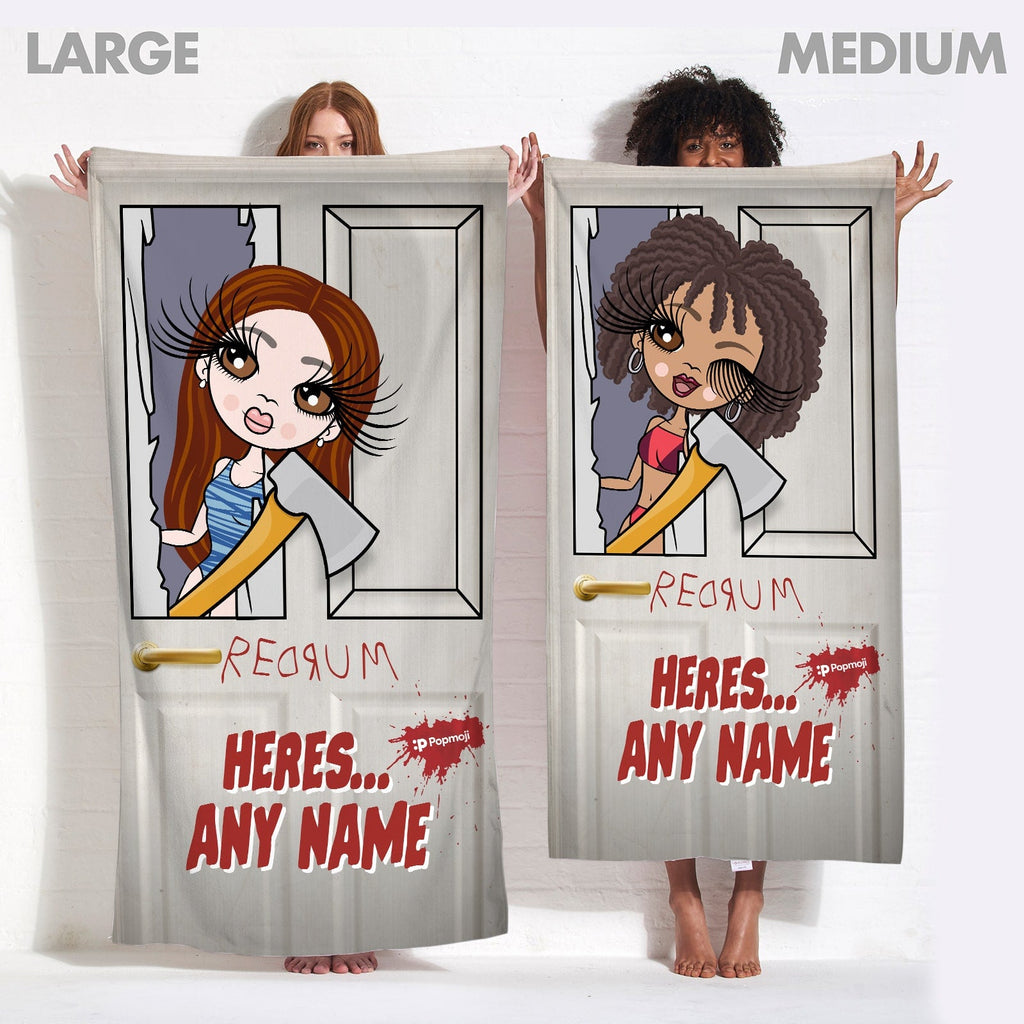 Womens Personalized RedRum Beach Towel