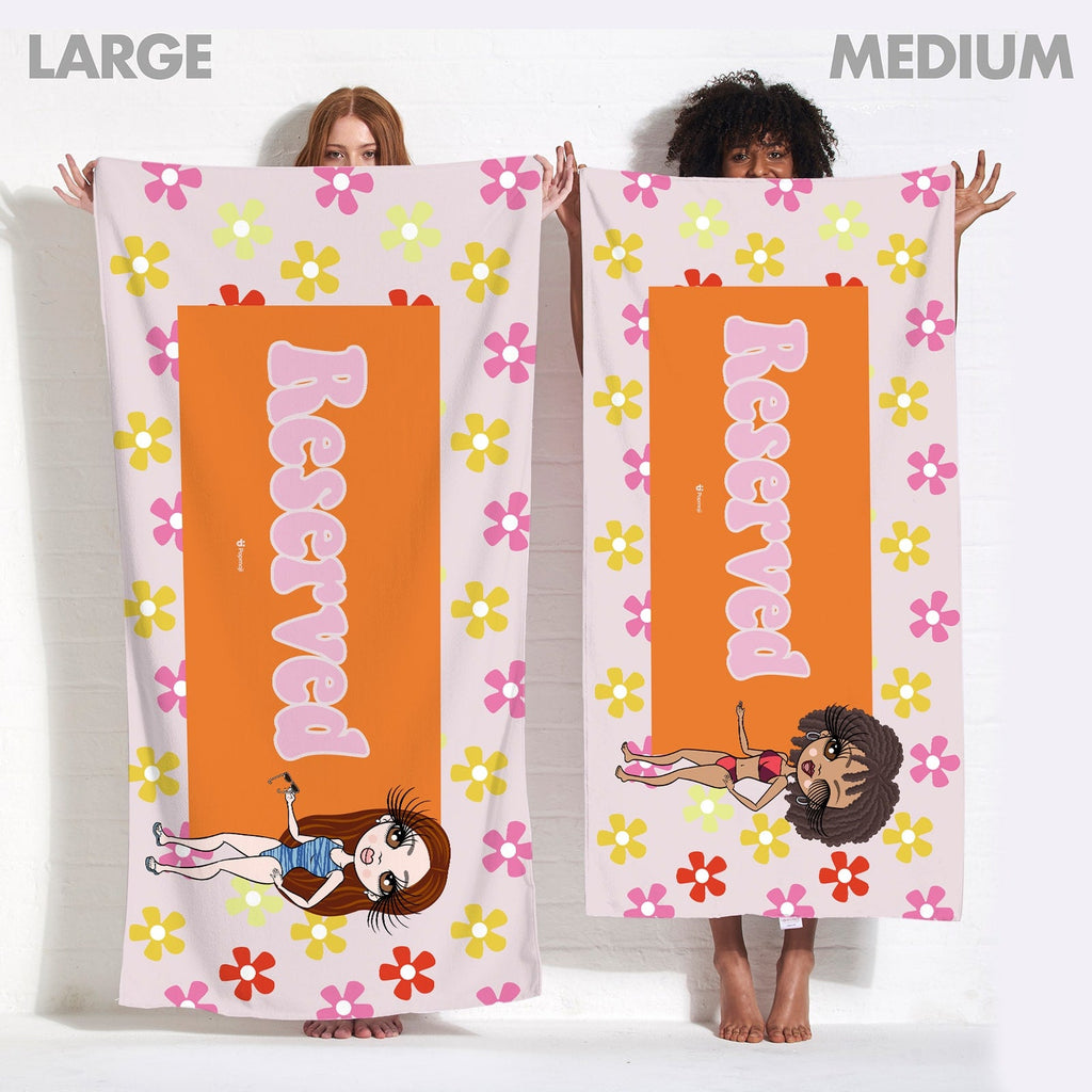 Womens Personalized Reserved Beach Towel