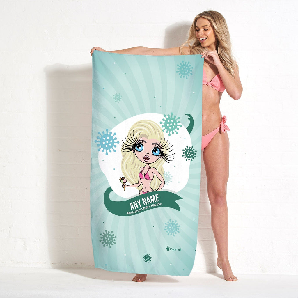 Womens Personalized Saved Lives Beach Towel