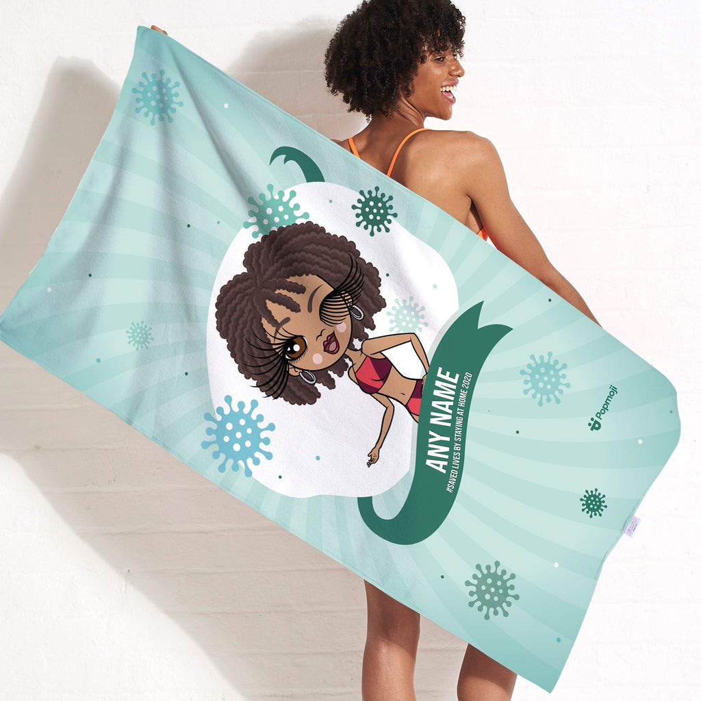 Womens Personalized Saved Lives Beach Towel