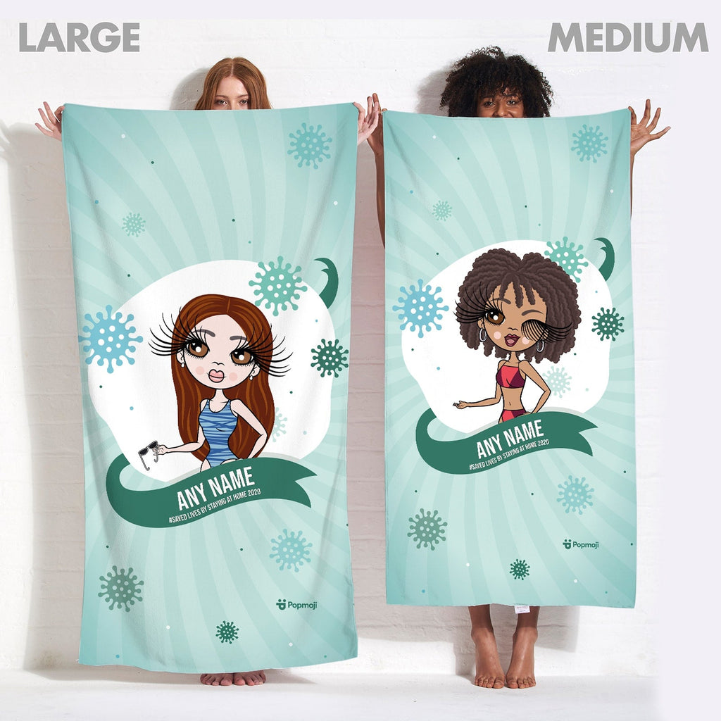Womens Personalized Saved Lives Beach Towel