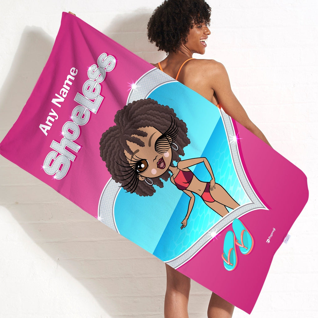 Womens Personalized Shoeless Beach Towel