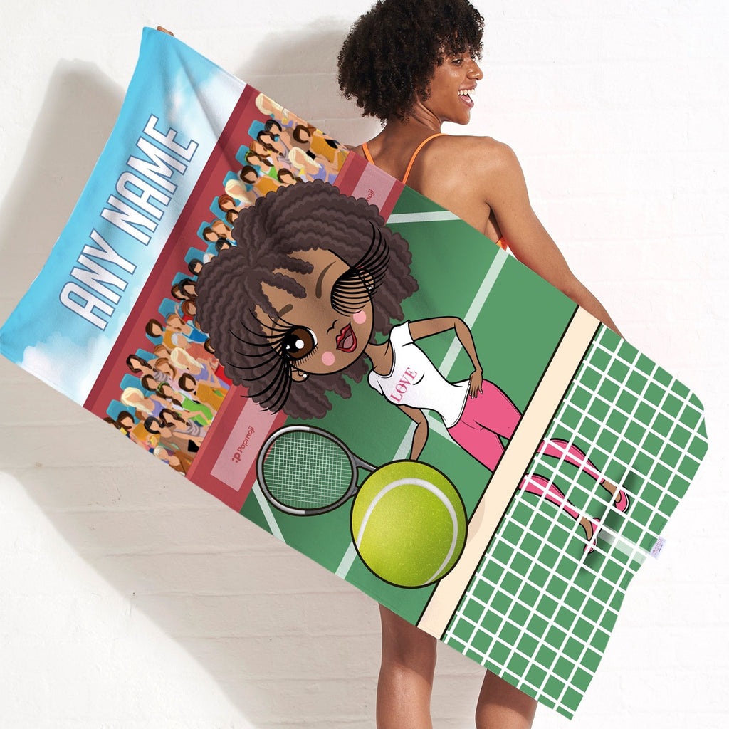 Womens Personalized Tennis Beach Towel