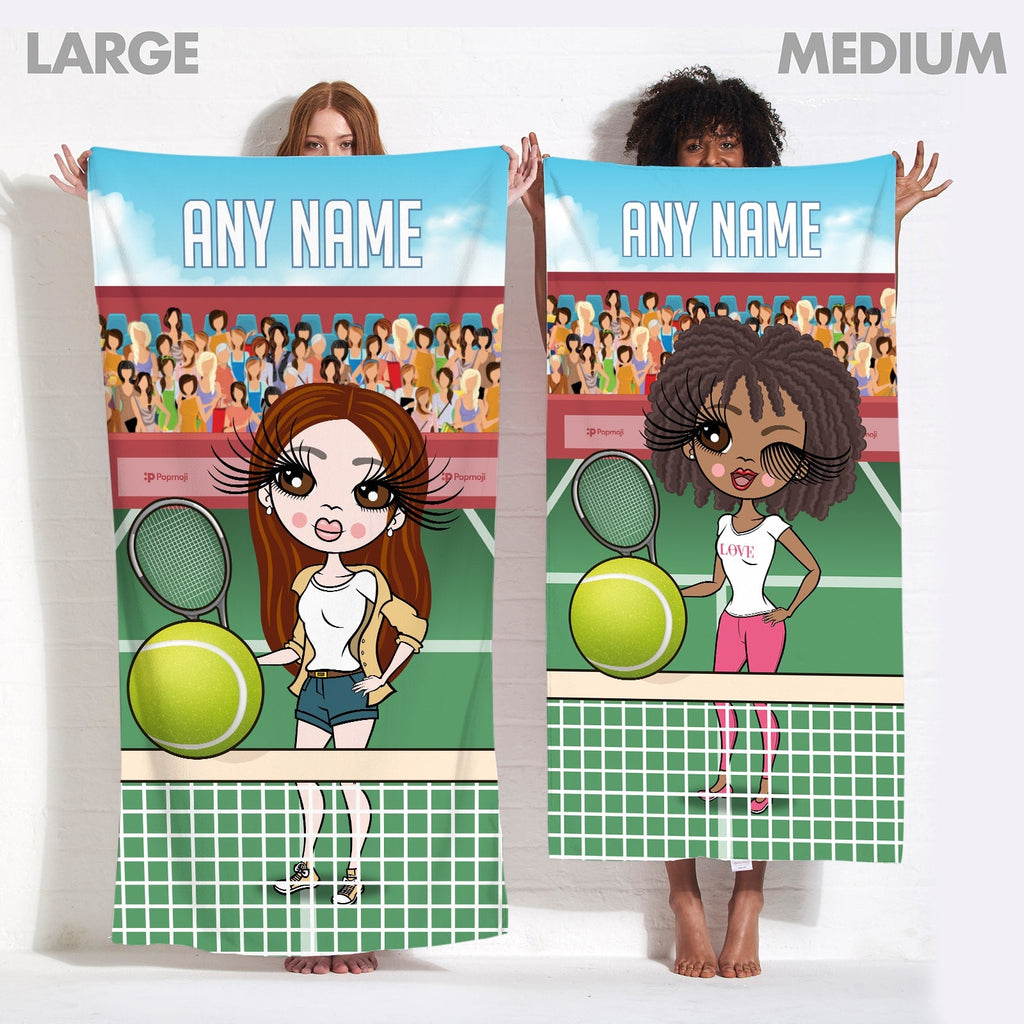 Womens Personalized Tennis Beach Towel