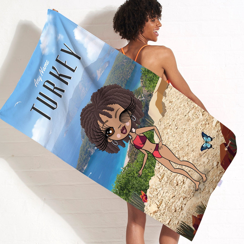 Womens Personalized Turkey Beach Towel