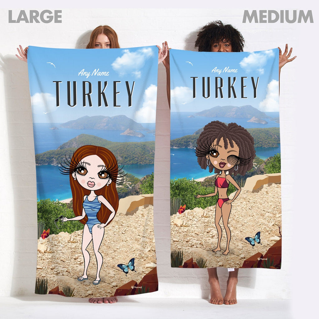 Womens Personalized Turkey Beach Towel