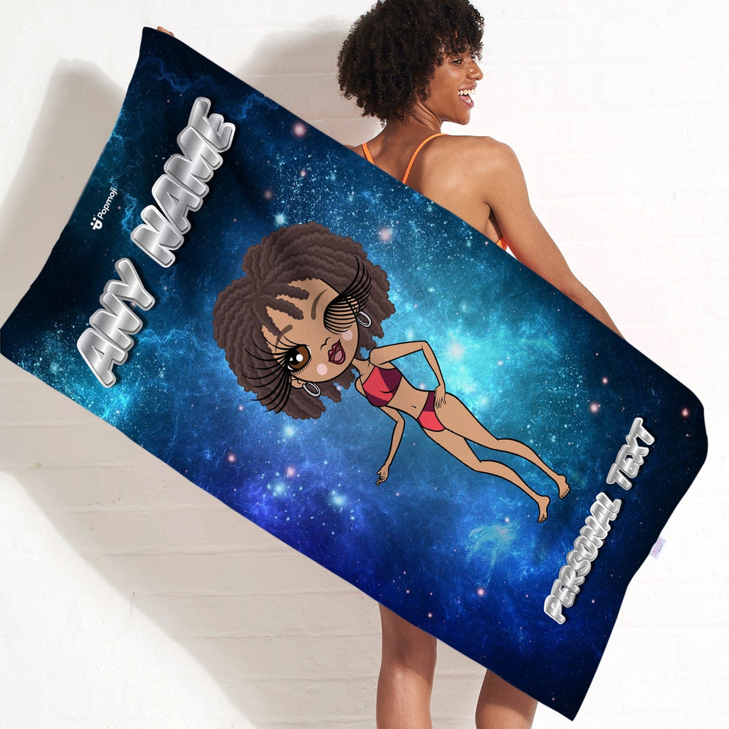 Womens Personalized Universe Beach Towel