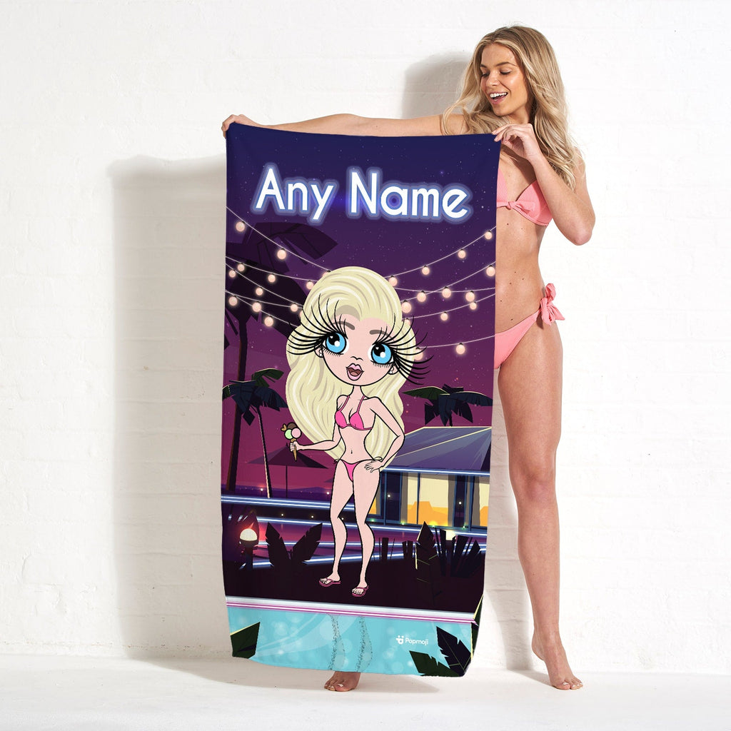 Womens Personalized Villa Of Love Beach Towel