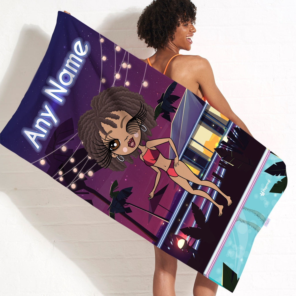 Womens Personalized Villa Of Love Beach Towel